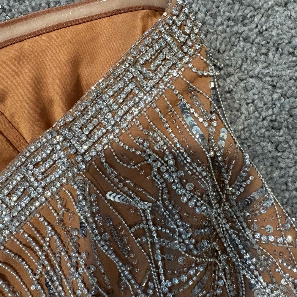 Retrofete NEW Dixie Sequin Fringe Dress In Silver Nude Size S - Picture 16 of 16